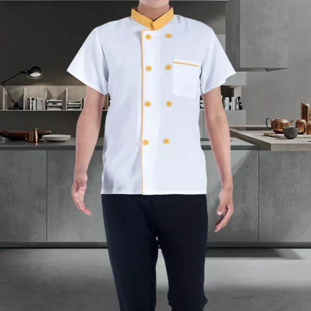 Men Uniform Pocket Comfortable Easy to Wash Chef Shirt Restaurant