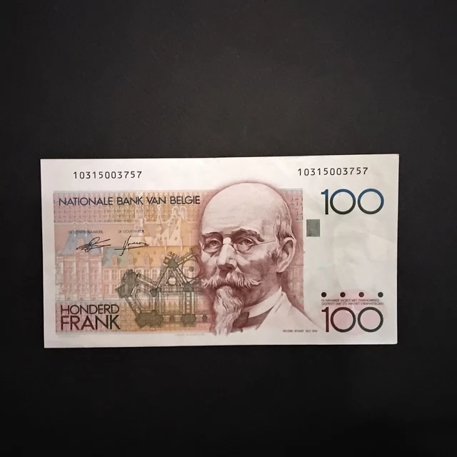 Billet De 100fr Belge Baudouin I Craquant D'origine En Très Bon État