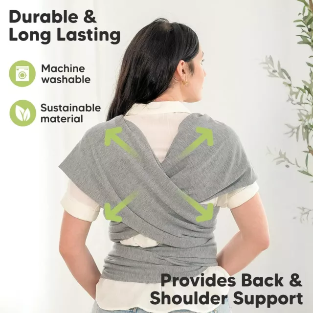 Baby Wrap Carrier Hands Free Baby Carrier Sling Newborn Soft Wrap Carrier Pouch 2