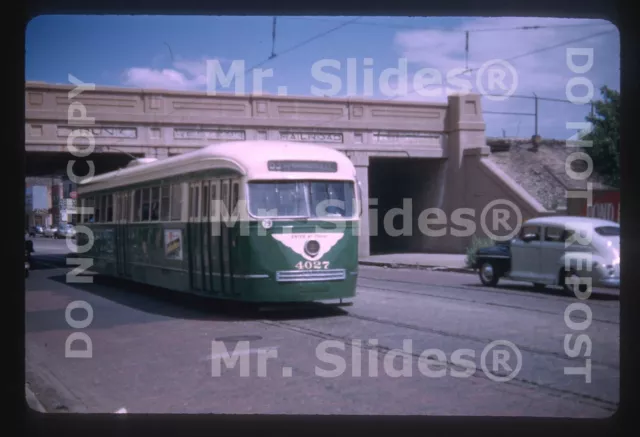 Duplicate Slide Streetcar CTA Chicago PCC 4027 Action