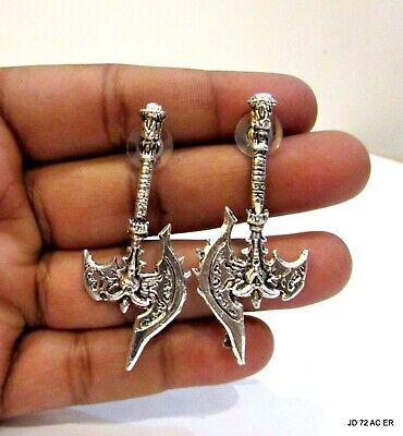 Unisex Antique Axe Weapon Charms Hippie Earrings Gypsy Indian Ethnic Accessories