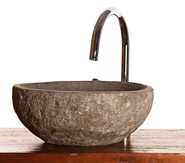 Natural River Rock Stone Granite Wash basin sink for bathroom or cloakroom