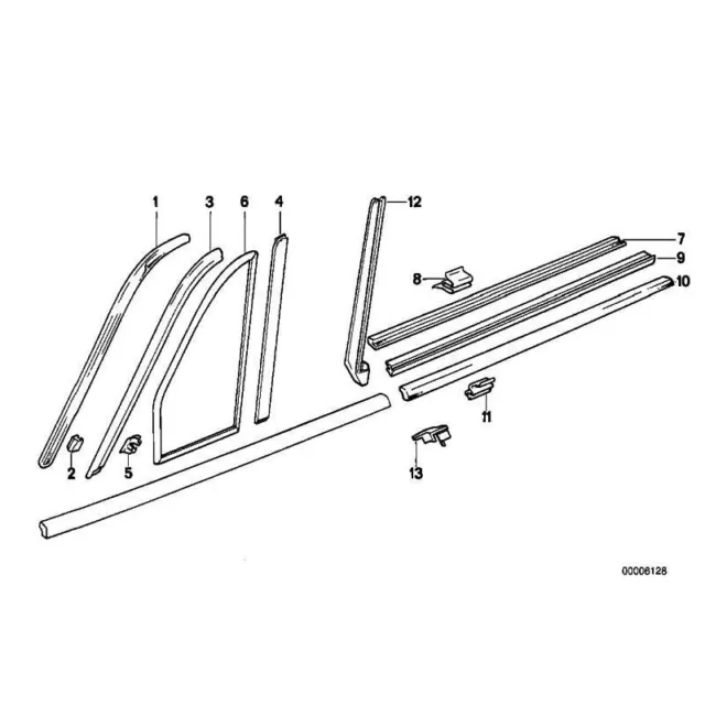 Original BMW 51361942823 - Fensterschachtabdichtung innen links 3er 3