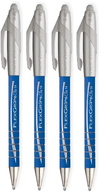 Stylos Paper Mate Brite Elite Alfa 1.0mm Bleu - Lot De 12, Rétractables, Neuf Avec Emballage