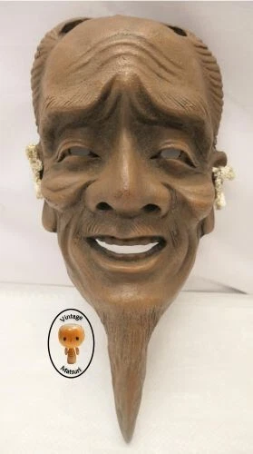 Mask Pottery Ceramic Devil Lucifer Vintage Hand Made Unique Display SIGNED #8