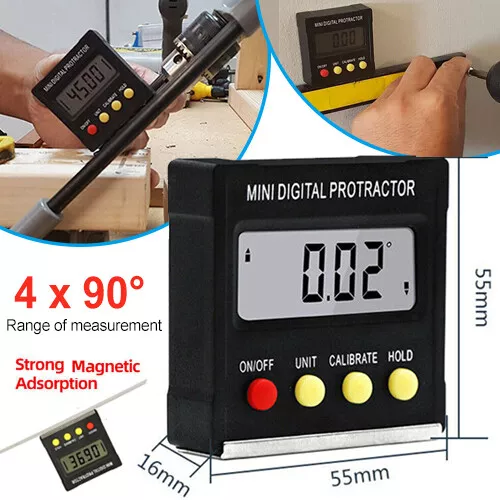 LCD Digital Inclinometer Level Box Gauge Angle Finder Protractor Meter Bevel NEW