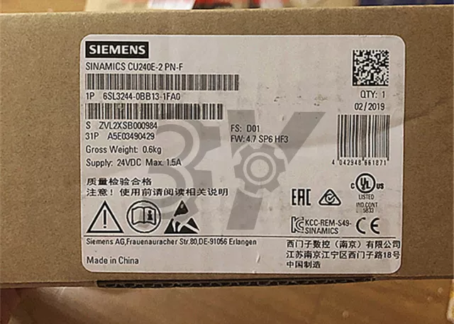 1PC Siemens 6SL3244-0BB13-1FA0 G120 control unit NEW