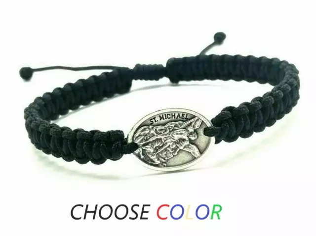 Saint St Michael Archangel Bracelet Catholic Patron Medal Jewelry Men Women