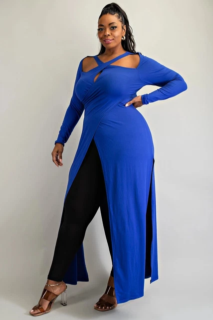 The Curve Maxi Top Manica Lunga Per Donna Curvy E Ragazza Taglie Comode