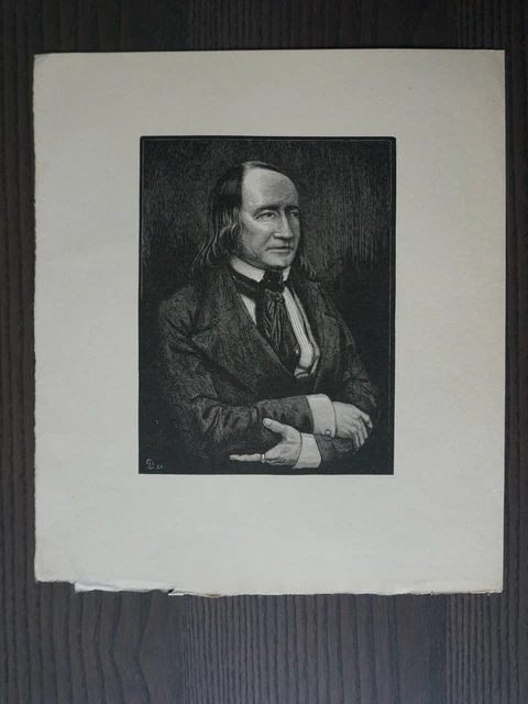 Bornet Paul (1881-1968)-Portrait Of Alalfred De Vigny - Proof On Japan - Xxth