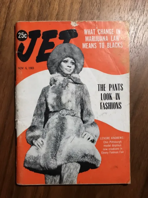 Jet Magazine Nov 6 1969 Model Lenore Andrews / Change In Marijuana Law