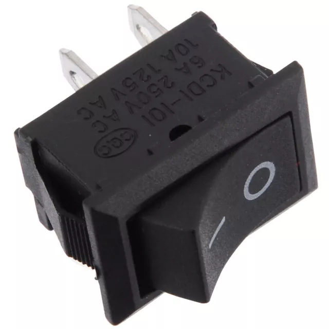 2x On/Off Switch Black Rocker 10A Small 12V DC Tension Held Auto/Car/Boat/Truck