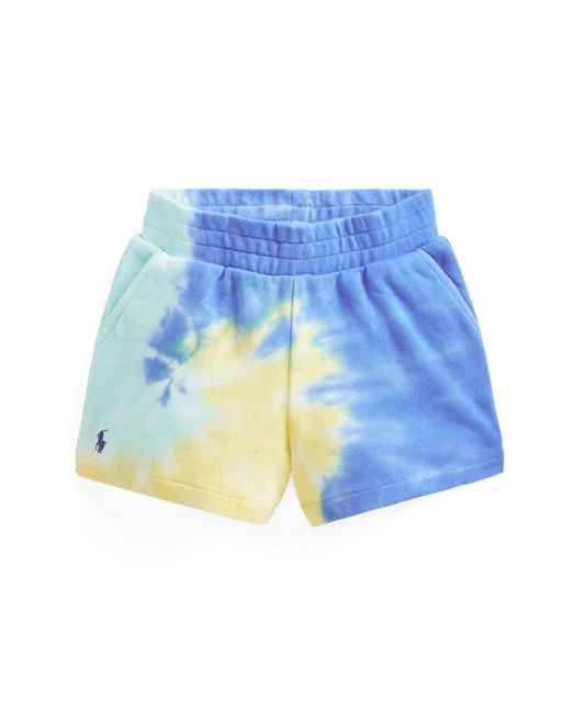 Polo Ralph Lauren Toddler Girls Tie-Dye Cotton French Terry Short Yellow Size 4T