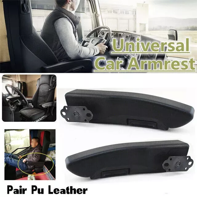 Universal Adjustable Black PU Leather Car SUV Seat Armrest Console Box Arm Rest