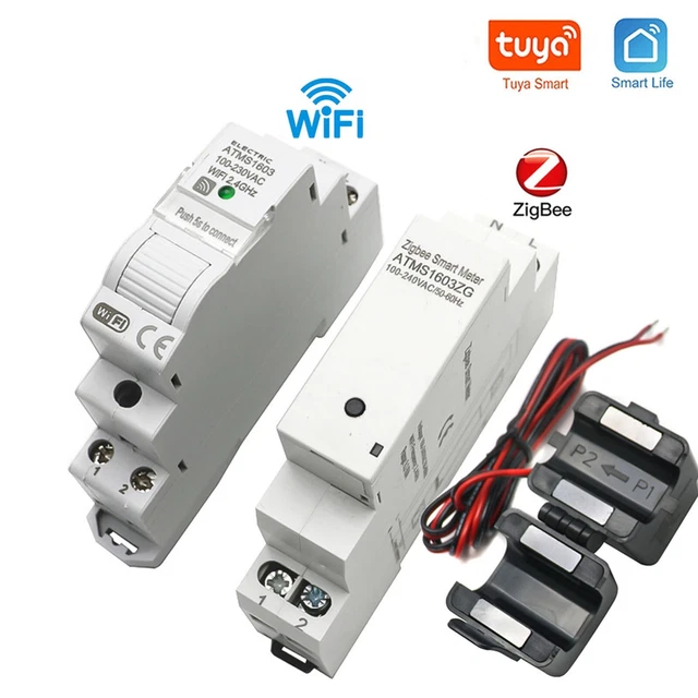 Tuya Smart WiFi/Zigbee misuratore monofase DIN con più funzioni