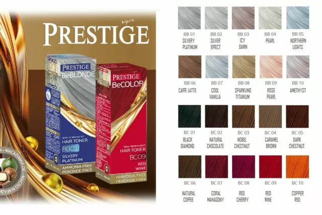 Prestige Hair Toner Semi-Permanent Colour Ammonia Peroxide Free Nourishes 100 ml