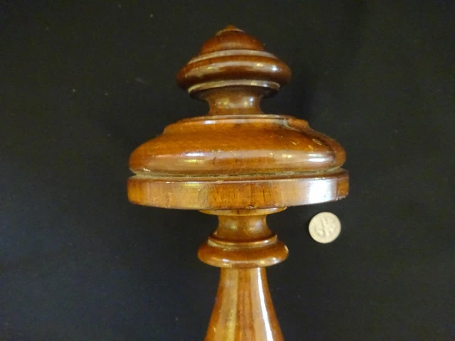 Large Antique Wood Finial French Newel Post Furniture Salvage.