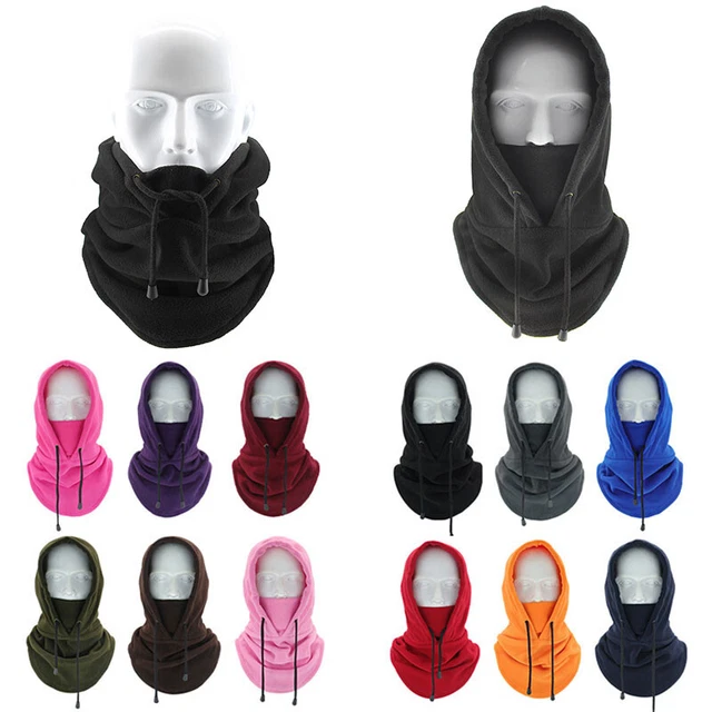 Winter Windfest Wandern Kappen, Herren Warm Thermo Vlies Gesicht Mütze Helm