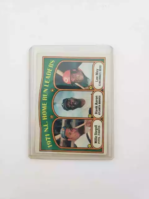 1972 Topps Home Run Leaders #89 Hank Aaron Baseball Card In Great Condition