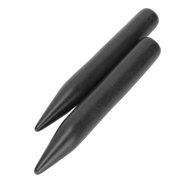 2 pietre da massaggio calde pietre da massaggio agopoint nero lucido sollievo dal dolore SLS