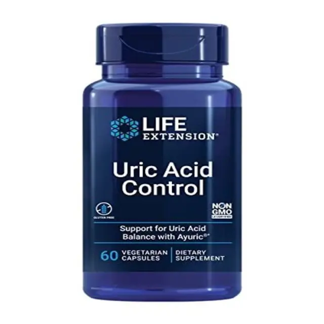 Life Extension Uric Acid Control - Ayuric 60 Count (Pack of 1), Brown