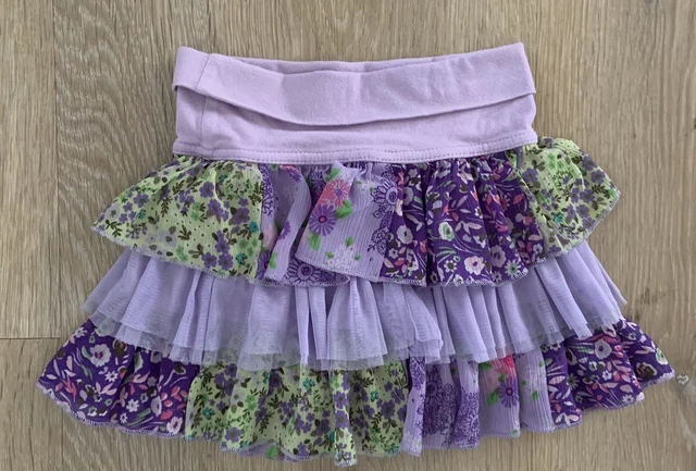 Children’s Place Girl’s Size 3T Purple Layered Floral Polyester Blend Skort