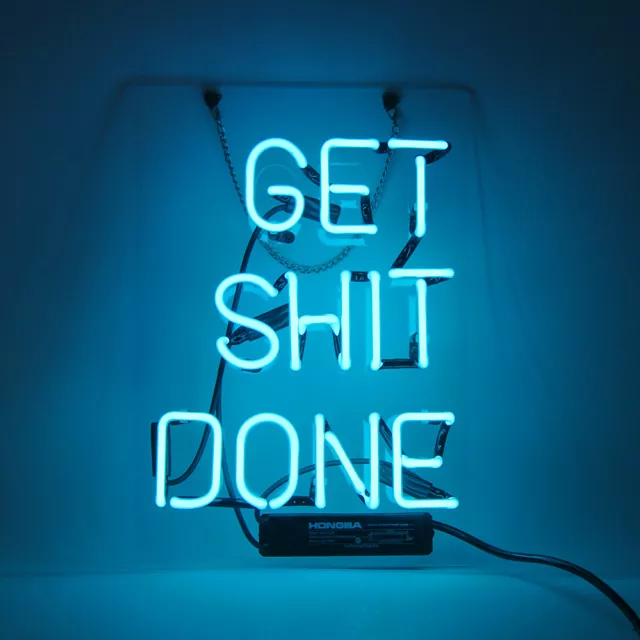 14"x9"Get Shxt Done Neon Sign Bier Bar Wand Dekor Leuchtreklame Nachtlicht Retro