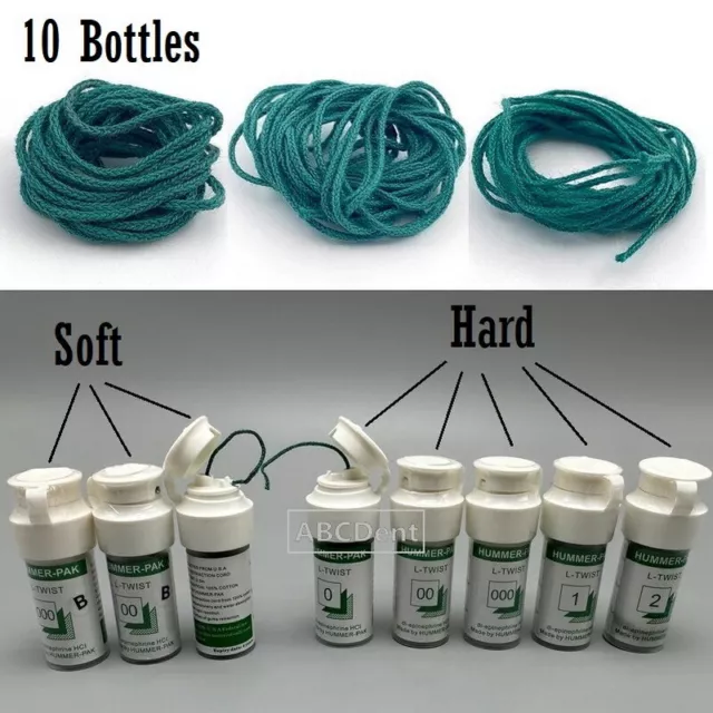 Dental Thread Gingival Retraction Cords Knitted Cotton Gum Line Soft Hard #0-2