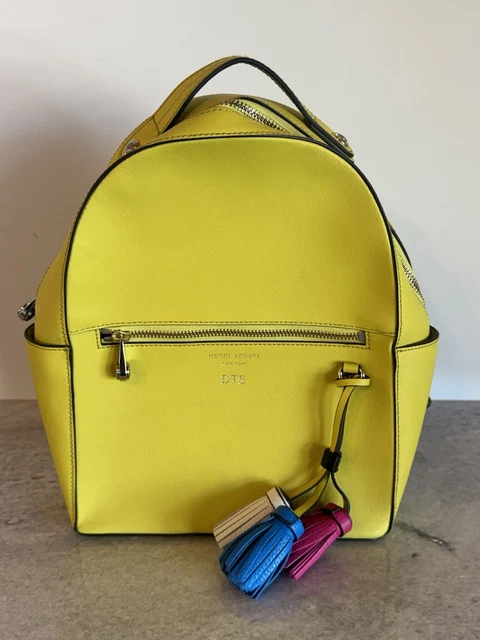 Henri Bendel West 57th Yellow Saffiano Leather Backpack with Colorful Tassels HENRI BENDEL WEST 57TH SCHOOL BAG TASSEL CROSSBODY | eBay main image 2