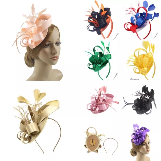 Bridal Women Hair Clip Headband Mini Top Hat Wedding Fascinator Royal Ascot Race