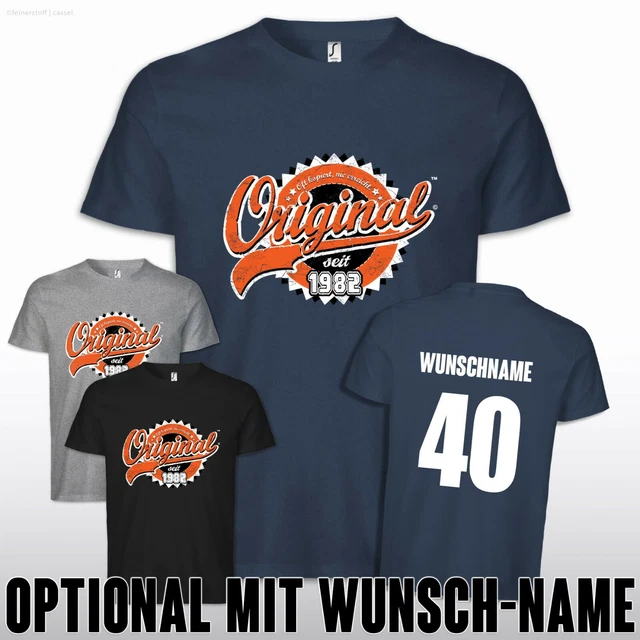 T-shirt 40° compleanno camicie regalo 40 anni annata 1982 quaranta nome a scelta