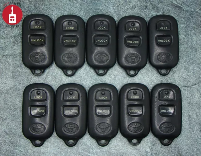 OEM Lot of 10 Toyota Remote Keyless Entry Fobs 3BTN Alarm Used Bulk GQ43VT14T