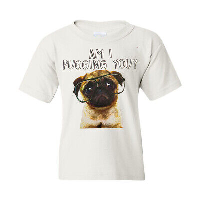 🔥 Am I Pugging You? YOUTH T shirt Funny Jaws parody Youth Kids lovers gift tee