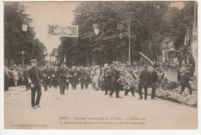 NANCY - CPA 54 - Vie Militaire - Rentrée du 20eme Corps d' Armée Juillet 1919 3