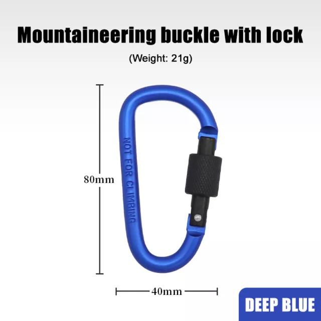 1Pc Outdoor Sports Multi Color Aluminium Alloy Safety Buckle Keychain With  URUK