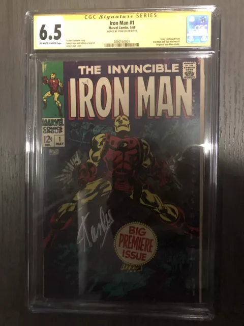 Iron Man #1 - Marvel 1968 CGC 6.5 Origin of Iron Man retold Signed Stan Lee