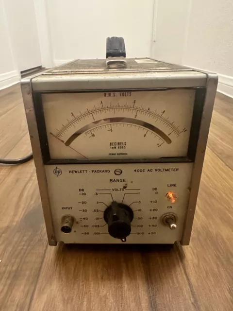 Hewlett Packard Hp Agilent 400E Ac Voltmeter 115/220V 50-100 Cycles