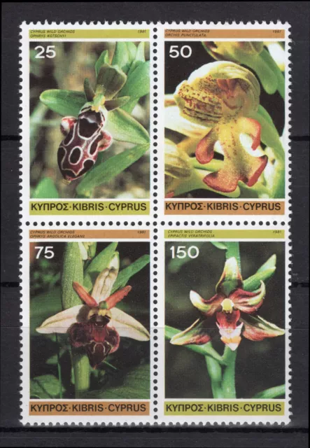 Cyprus 1981 Wild Orchids Of Cyprus Mnh