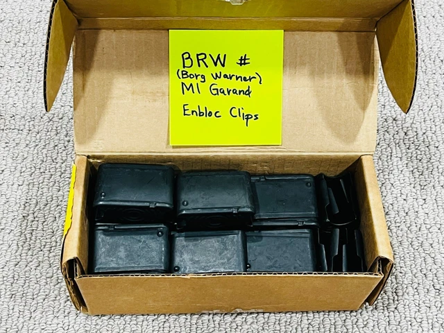 10 Qty Borg Warner M1 Garand En Bloc Clips .30-06 Springfield Original Finish