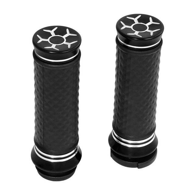Black 1'' Electric Handle bar Hand Grips Fit For Harley Dyna Softail Slim FLS US