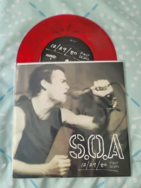 S.O.A. First Demo 7" Red Black Flag Minor Threat Henry Rollins Fugazi