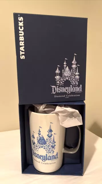 Starbucks Disneyland 60th Anniversary Diamond 2015 Celebration Mug NEW IN BOX