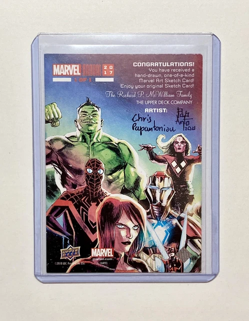2017 Marvel Annual Star-Lord Sketch Card UD 1 of 1 Guardians of the Galaxy NM 2