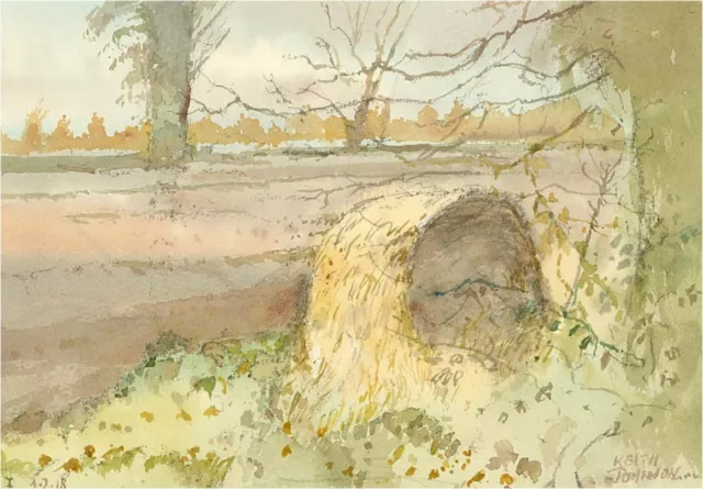 Keith Johnson (1931-2018) - 2018 Watercolour, A Bale of Hay II