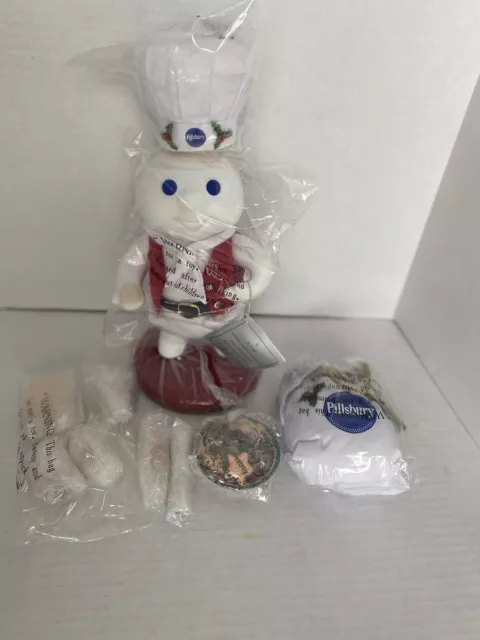 Christmas 2002 Pillsbury Doughboy Porcelain Santa - Danbury Mint NIB TAGS*RARE*