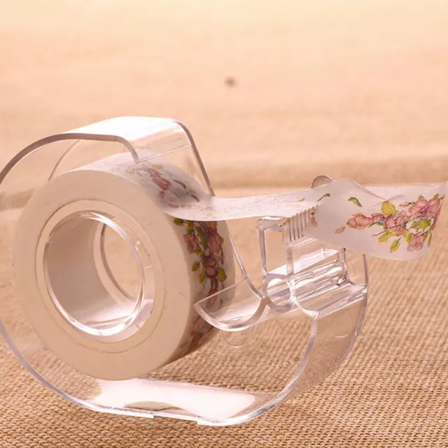 1pc Transparent Tape Dispenser Cutting Student Tape Dispenser Acrylic Statio#km 2