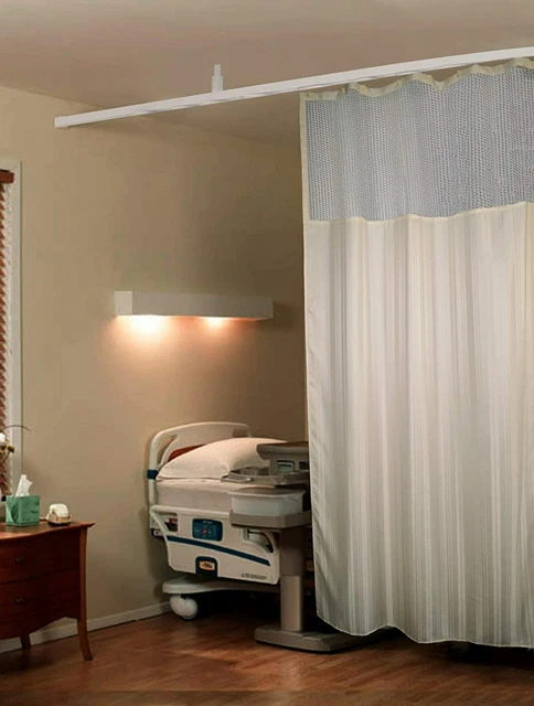 Lushomes Polyester Cream Stripe Hospital Curtain Pack Of :1  HSCNPLST1005