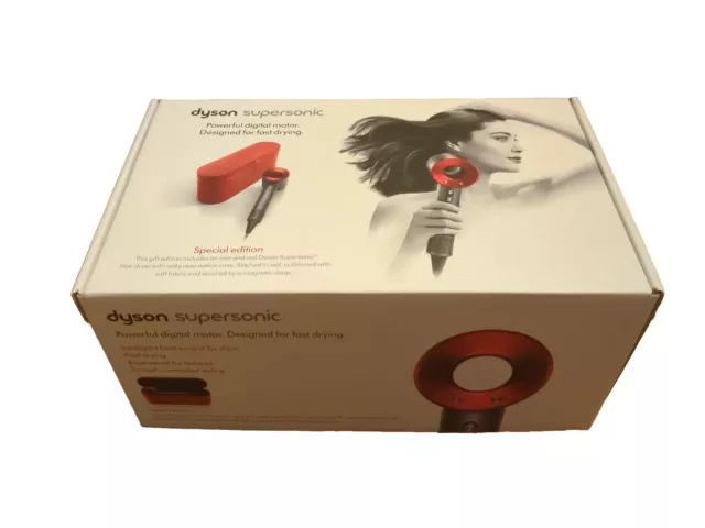 Dyson Supersonic Hair Dryer - Iron And Red With Red Presentation Case