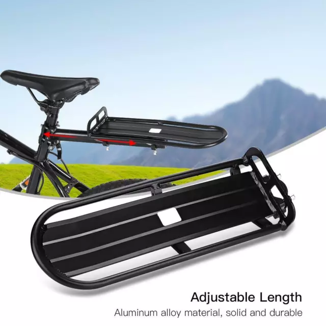 Bike Bicycle Rear Seat Rack Luggage Shelf Bracket Post Mount Pannier Carrier