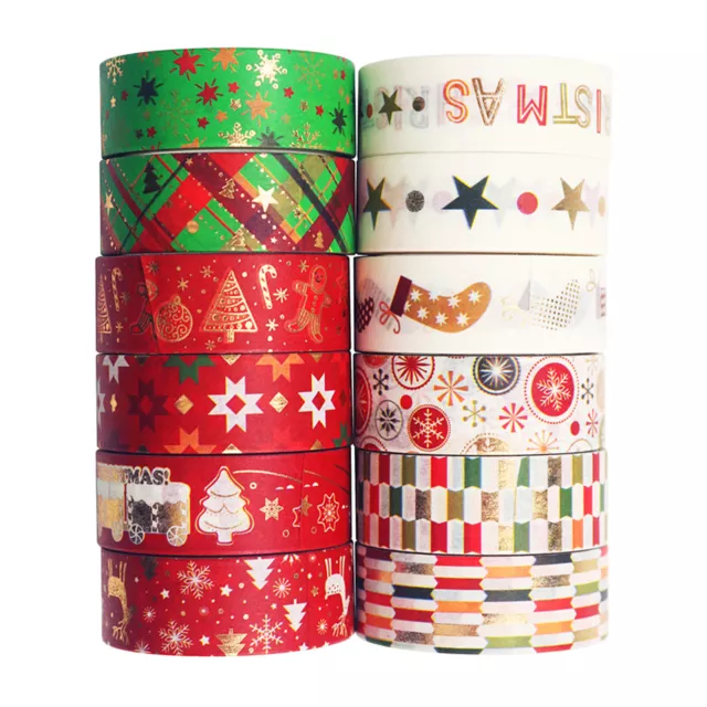 5m 12 Rollen Washi Tape Dekoratives Bastelpapier Masking Sticky Planner